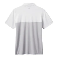 Men's TravisMathew White/Gray Kansas City Royals Home Run Leader Tri-Blend Polo