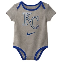Newborn & Infant Nike Kansas City Royals Three-Pack Bodysuit Set