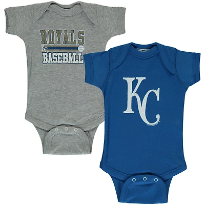 Newborn & Infant Soft as a Grape Royal/Gray Kansas City Royals 2-Piece Body Suit