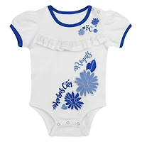 Newborn White/Royal Kansas City Royals Sweet Catcher 3-Piece Bodysuit, Headband and Skirt Set