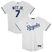 Maillot Nike Bobby Witt Jr. blanc pour enfant d'âge préscolaire, réplique du joueur à domicile des Royals de Kansas City