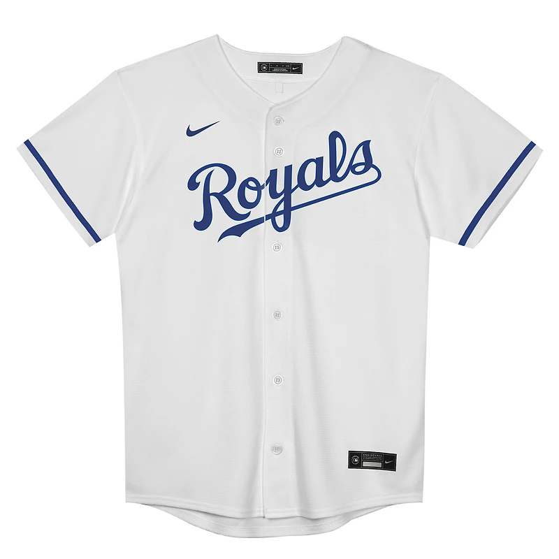 Maillot Nike Bobby Witt Jr. blanc pour enfant d'âge préscolaire, réplique du joueur à domicile des Royals de Kansas City
