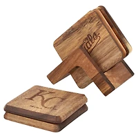 The Memory Company Kansas City Royals Lot de 6 dessous de verre en bois d'acacia