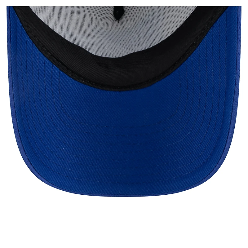Toddler New Era White/Royal Kansas City Royals Painted A-Frame 9FORTY Trucker Adjustable Hat