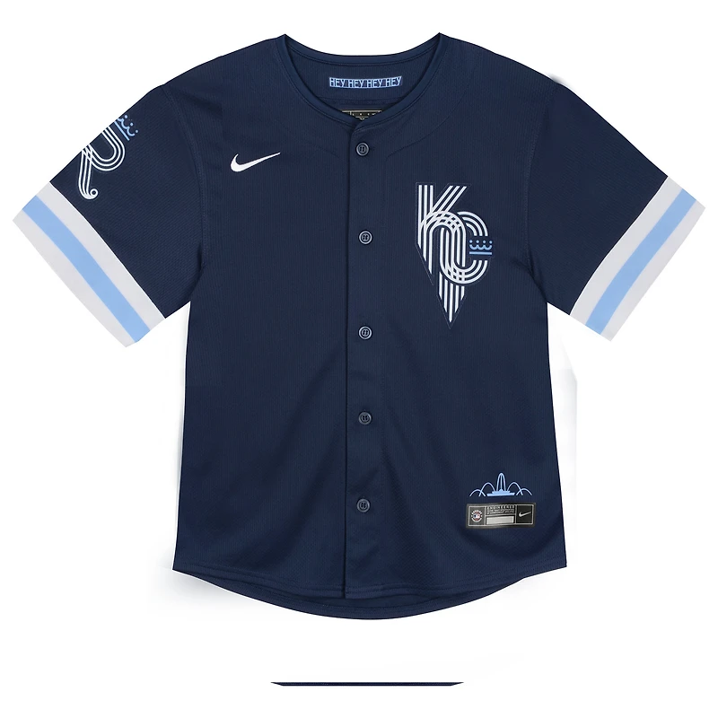 Maillot Nike bleu marine Kansas City Royals Connect Limited pour tout-petit