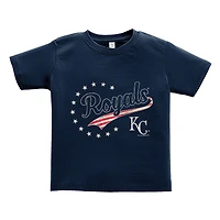 Toddler Soft as a Grape Navy Kansas City Royals Americana T-Shirt
