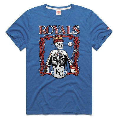 Unisex Homage Royal Kansas City Royals MLB x Grateful Dead Americana Tri-Blend T-Shirt