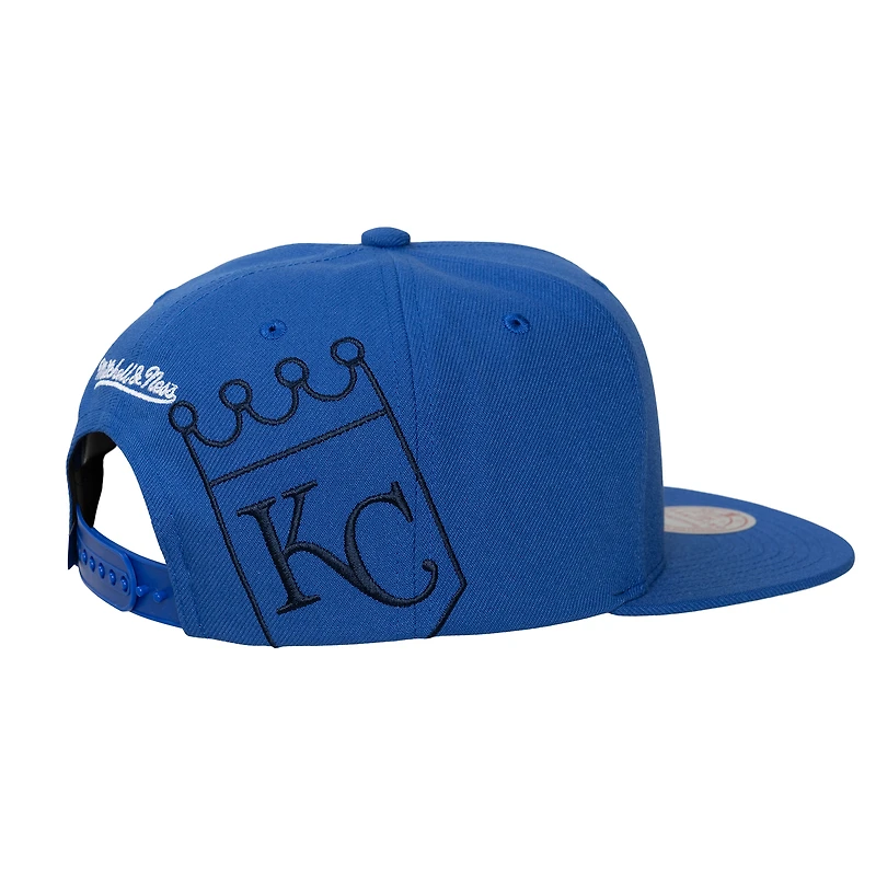 Unisex Mitchell & Ness Royal Kansas City Royals Side Logo Snapback Hat
