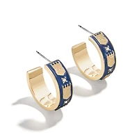 Boucles d'oreilles créoles en émail WEAR By Erin Andrews x BaubleBar des Royals de Kansas City