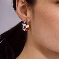 Boucles d'oreilles créoles en émail WEAR By Erin Andrews x BaubleBar des Royals de Kansas City