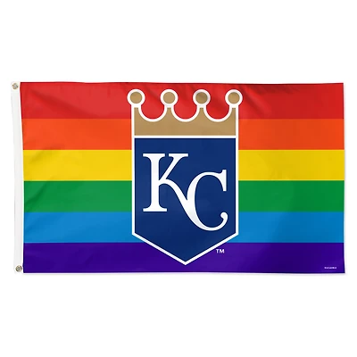 Drapeau de luxe WinCraft Kansas City Royals 91 x 152 cm (3 pi x 5 pi) à une face, fierté de l'équipe