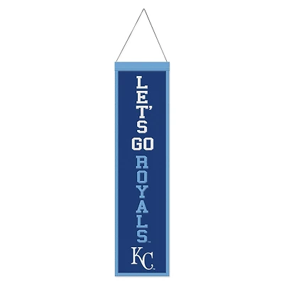 WinCraft Kansas City Royals Bannière en laine avec slogan 8" x 32"