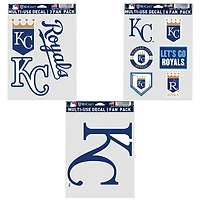 Lot de trois autocollants pour supporters des Royals de Kansas City de WinCraft