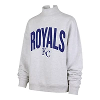 Women's '47  Heather Gray Kansas City Royals Subtle Muse Mock Neck Sweatshirt