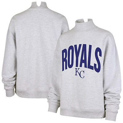 Women's '47  Heather Gray Kansas City Royals Subtle Muse Mock Neck Sweatshirt