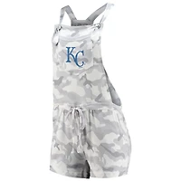 Women's Concepts Sport Gray Kansas City Royals Camo Romper Overalls