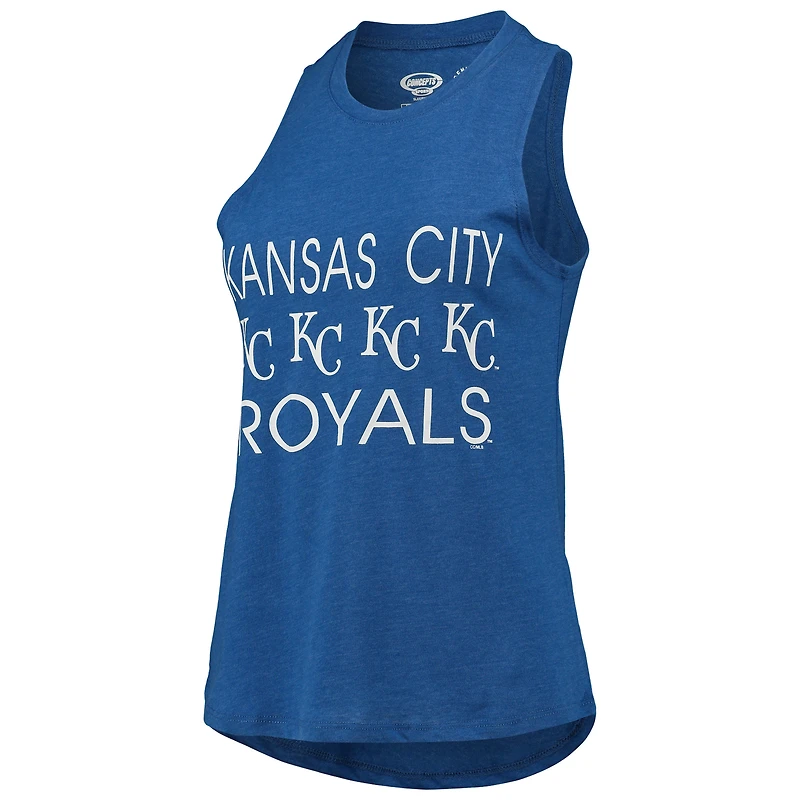 Concepts Sport Bleu clair/Royal Kansas City Royals Meter Muscle Débardeur et pantalon Ensemble de nuit