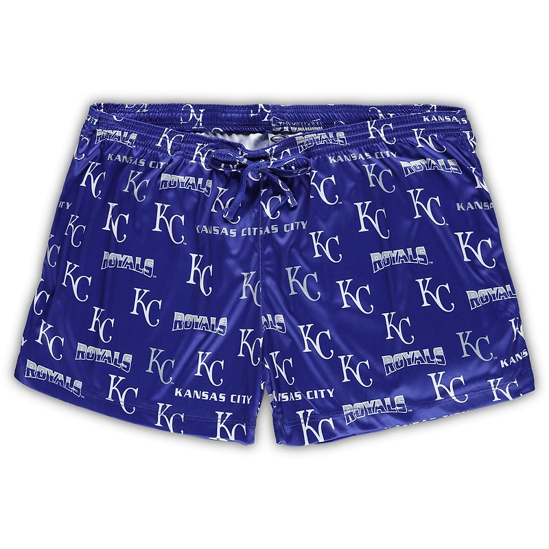Women's Concepts Sport White/Royal Kansas City Royals Plus Tank Top & Shorts Sleep Set