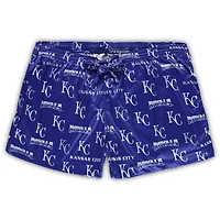 Women's Concepts Sport White/Royal Kansas City Royals Plus Tank Top & Shorts Sleep Set