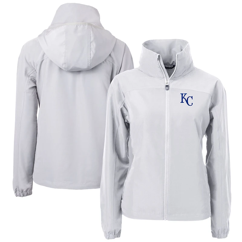 Veste zippée intégrale en tissu recyclé Charter Eco pour femme, grise, Cutter & Buck, Kansas City Royals