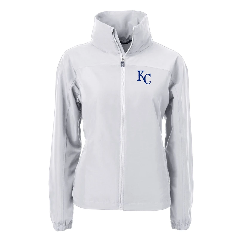 Veste zippée intégrale en tissu recyclé Charter Eco pour femme, grise, Cutter & Buck, Kansas City Royals