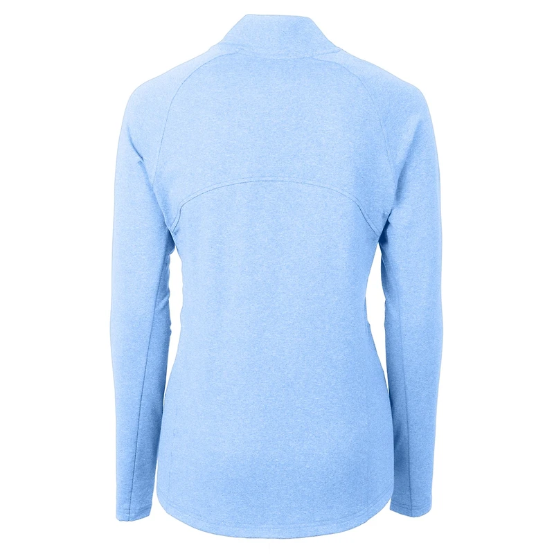 Veste raglan zippée intégrale Cutter & Buck Heather Light Blue Kansas City Royals pour femme