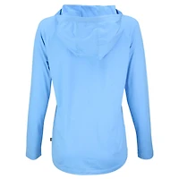 Women's Cutter & Buck Powder Blue Kansas City Royals Connect Coastline Epic Comfort Eco Recycled Hoodie Raglan Long Sleeve T-Shirt