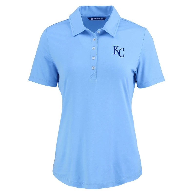 Women's Cutter & Buck Powder Blue Kansas City Royals Coastline Epic Comfort Eco Recycled Polo