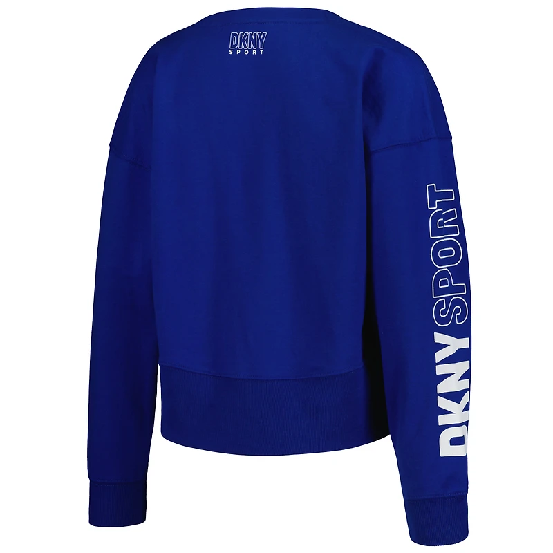 Women's DKNY Sport Royal Kansas City Royals Lily V-Neck Pullover Sweatshirt