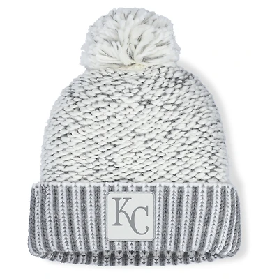 Women's Fanatics  Heather Gray Kansas City Royals Hangtime Cuffed Knit with Pom