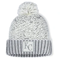 Women's Fanatics  Heather Gray Kansas City Royals Hangtime Cuffed Knit with Pom