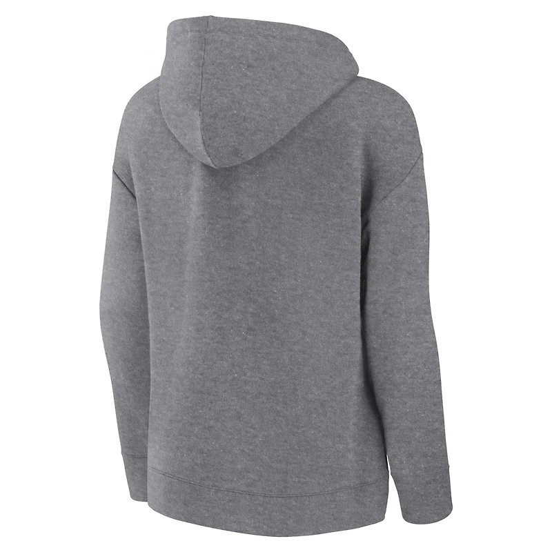 Sweat à capuche léger Fanatics Heather Grey Kansas City Royals Script Favorite pour femmes