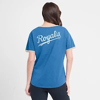 Women's Fanatics Royal Kansas City Royals Binge Worthy Stadium Slub V-Neck T-Shirt