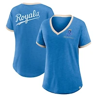 Women's Fanatics Royal Kansas City Royals Binge Worthy Stadium Slub V-Neck T-Shirt