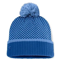 Women's Fanatics Royal Kansas City Royals Fundamental Jacquard Cuffed Knit Hat with Pom