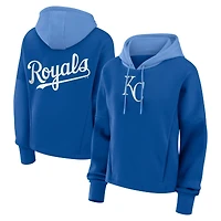 Women's Fanatics Royal Kansas City Royals Oversized Legacy Favorite Spectator Pullover Hoodie