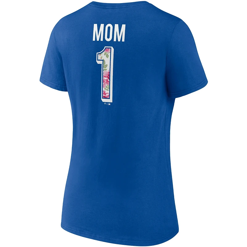 Women's Fanatics Royal Kansas City Royals Team Mother's Day V-Neck T-Shirt