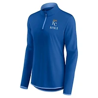 Women's Fanatics Royal Kansas City Royals Worth The Drive Quarter-Zip Jacket