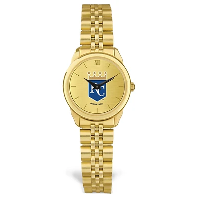 Montre-bracelet à maillons roulés en or pour femme des Royals de Kansas City