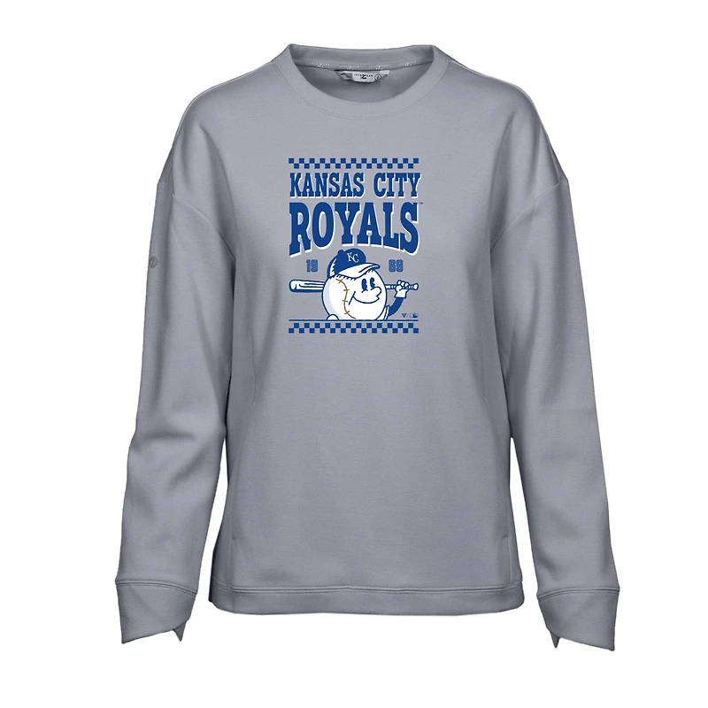 Sweat-shirt inaugural Fiona des Kansas City Royals pour femme de Levelwear, gris