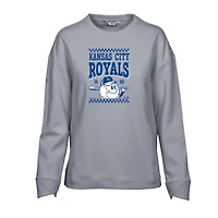 Sweat-shirt inaugural Fiona des Kansas City Royals pour femme de Levelwear, gris