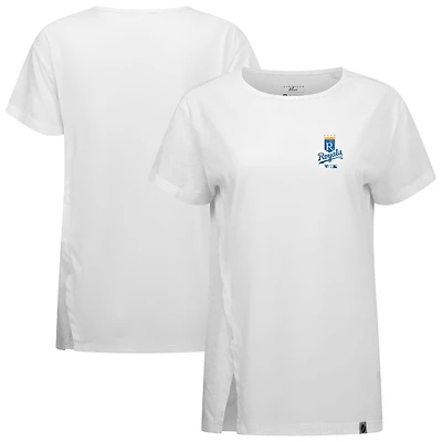 Women's Levelwear White Kansas City Royals Cooperstown Collection Influx Core Logo T-Shirt