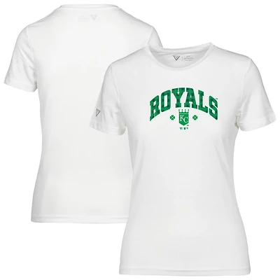 Women's Levelwear White Kansas City Royals St. Patrick's Day Maddox Plaid T-Shirt