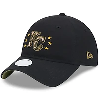 Women's New Era  Black Kansas City Royals 2024 Armed Forces Day 9TWENTY Adjustable Hat