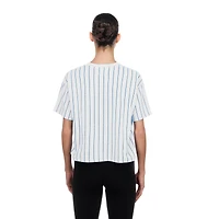 T-shirt à rayures blanches New Era Kansas City Royals 2026 Connect pour femmes