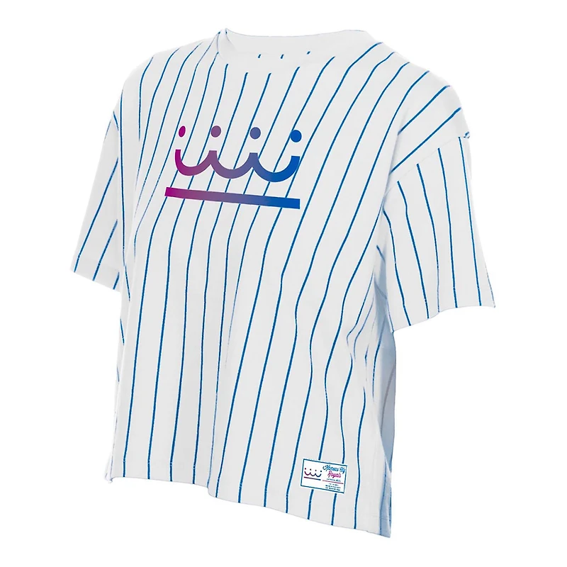 Women's New Era White Kansas City Royals 2026 Connect Pinstripe T-Shirt