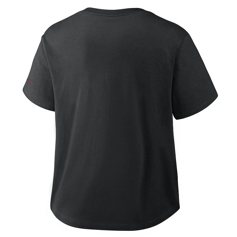 Women's Nike Black Kansas City Royals Mod Cropped T-Shirt
