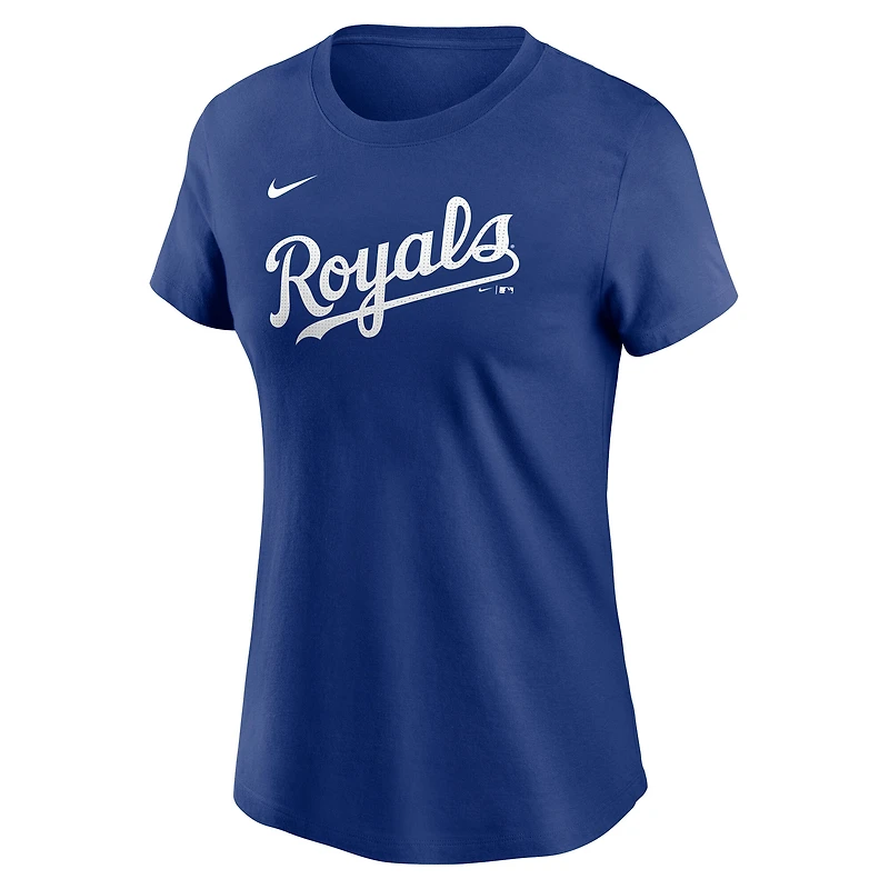 Women's Nike Bobby Witt Jr. Royal Kansas City Royals Cooperstown Collection Fuse Name & Number T-Shirt