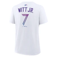 T-shirt Nike Bobby Witt Jr. blanc Kansas City Royals 2026 Connect pour femme, avec nom et numéro
