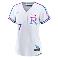 Maillot Nike Bobby Witt Jr. blanc Kansas City Royals 2026 Connect Stadium pour femme